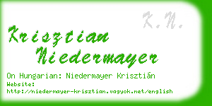 krisztian niedermayer business card